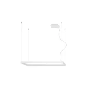 Image of Tuula Integrated LED Rectangle Pendant Ceiling Light, White, 4000K, 5757lm