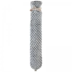 image of Aroma Home Grey Faux Fur 2L Long Hot Water Bottle