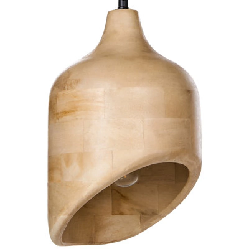 Image of Beliani Pendant Lamp Gandaki Mango Wood Light Brown