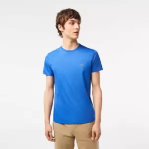 image of Lacoste Mens Classic Logo Pima Cotton T-Shirt - Royal - XL