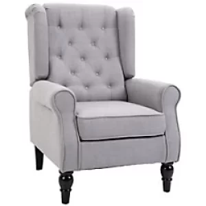 Image of HOMCOM Sofa Chair Grey Fabric, Wood, Sponge 833-695V70GY