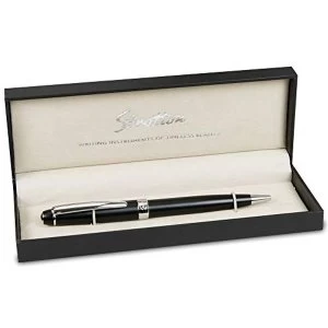 Image of Stratton Ballpoint Pen - Black Lacquer & Chrome