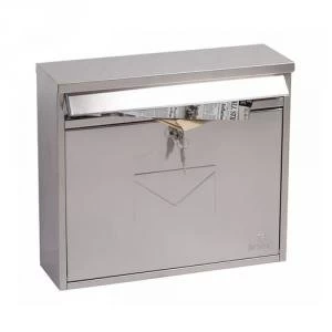 image of Phoenix Correo Front Loading Mail Box MB0118KS in Stainless Steel with