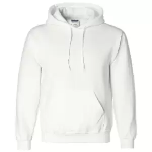 image of Gildan Heavyweight DryBlend Adult Unisex Hooded Sweatshirt Top / Hoodie (13 Colours) (S) (White)