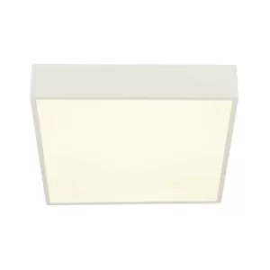 Image of Searchlight Zeus 1 Light Square Bathroom Ceiling Light, White IP44 3000K