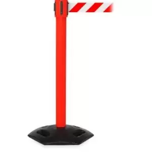 image of Obex Barriers Weatherproof Single Belt Barrier Belt Length mm 3400 Red