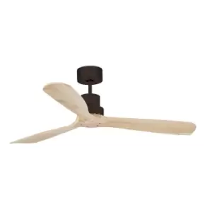 image of Lantau Large Brown, Pine Ceiling Fan With DC Motor, 6 Speed