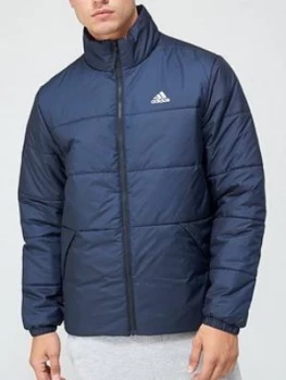 Image of Adidas 3 Stripe Insulated Jacket - Navy