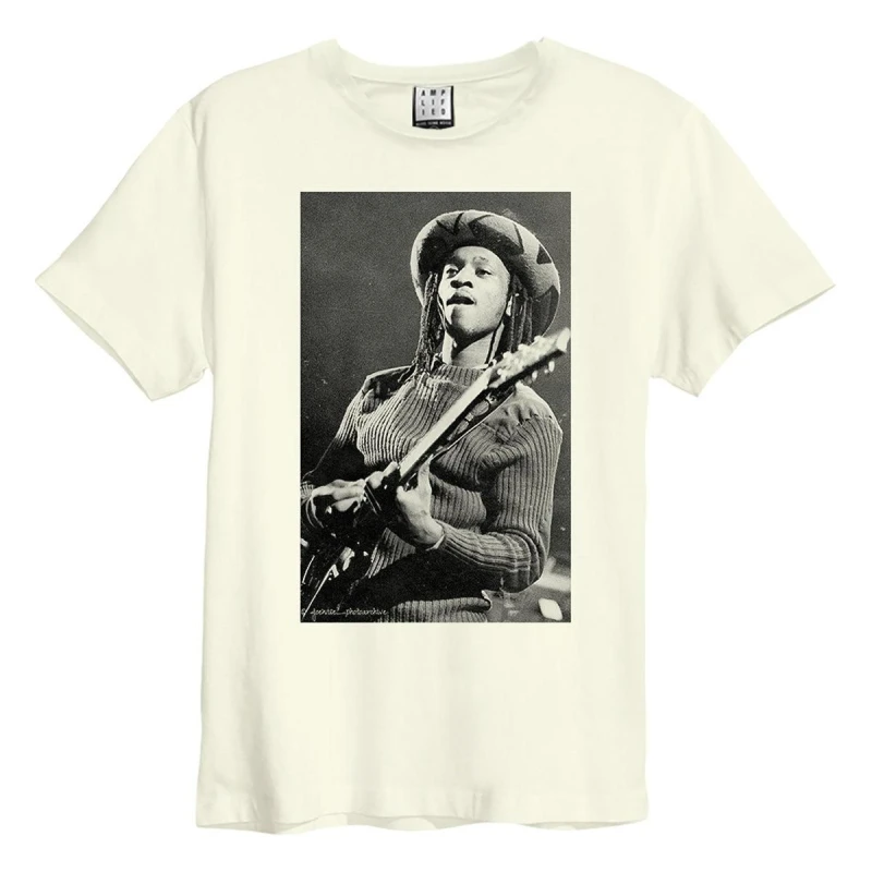 Image of Amplified Amplified Men Aswad Joe Wise Vintage T-Shirt in White Size: 3X-Large White XXXL Male 5063806648697