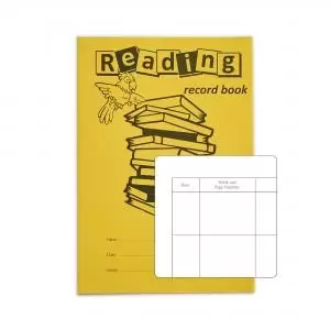 image of RHINO A5 Reading Record Book 40 Pages 20 Leaf Yellow Reading Record