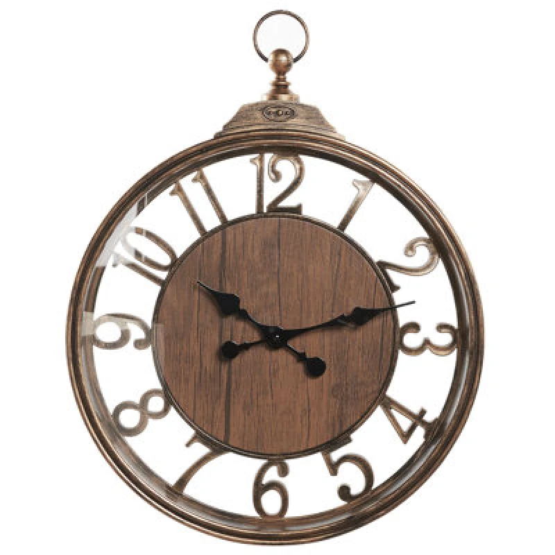 Image of Beliani Retro Wall Clock Alcoba 40 Cm Brown