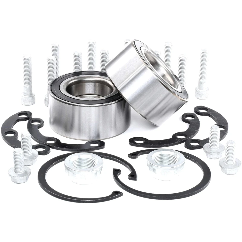 Image of RIDEX 654W0858 Wheel bearing kit Rear Axle both sides, Contains two wheel bearing sets Wheel Bearing Kit (654)