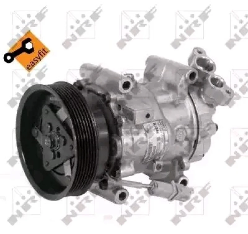Image of NRF 32744 AC Compressor EASY FIT, PAG 46, Refrigerant: R134a, with seal ring, with gaskets/seals Compressor,air conditioning (447)