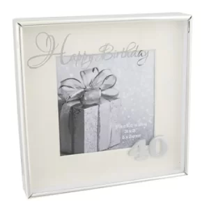 Image of Mirror Message Frame 3x3 40th Birthday