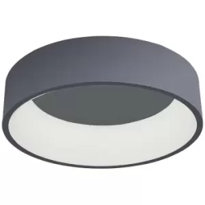 image of Italux Chiara - Modern LED Flush Ceiling Light Grey, Warm White 3000K 1760lm