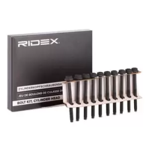Image of RIDEX Cylinder Head Bolt Kit VW,AUDI,SKODA 1217B0081 Bolt Kit, cylinder head