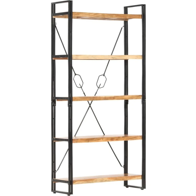 Image of VIDAXL 5-Tier Bookcase 90x30x180cm Solid Acacia Wood vidaXL 286587
