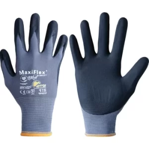 image of Maxiflex Ultimate, Mechanical Hazard Gloves, Black/Grey, Nitrile Coating, EN388 4, 1, 1, 3, Size 5