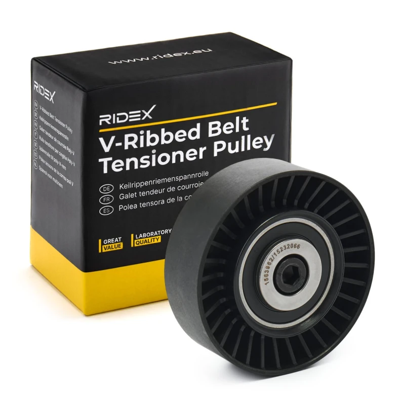 Image of RIDEX Deflection / guide pulley, V-ribbed belt RIDEX 312D0129