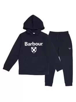Image of Barbour Boys Oscar Hoodie Tracksuit - Navy, Size Age: 8-9 Years