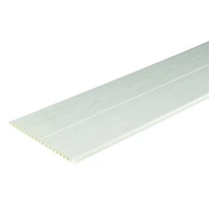 image of Wickes PVCu Panel White Ash 250x10x2500mm PK4