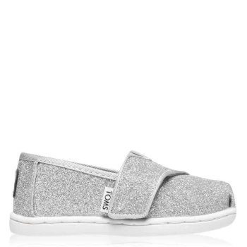 image of Toms Alpargata Glitter Pumps - Silver Glitter