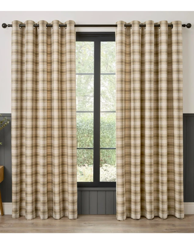 Image of Curtina Everett Eyelet Curtains Natural - Curtina - Size: 117 x 137cm Natural 117 x 137cm GZ48210