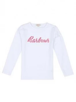 Image of Barbour Girls Long Sleeve Rebecca T-Shirt - White