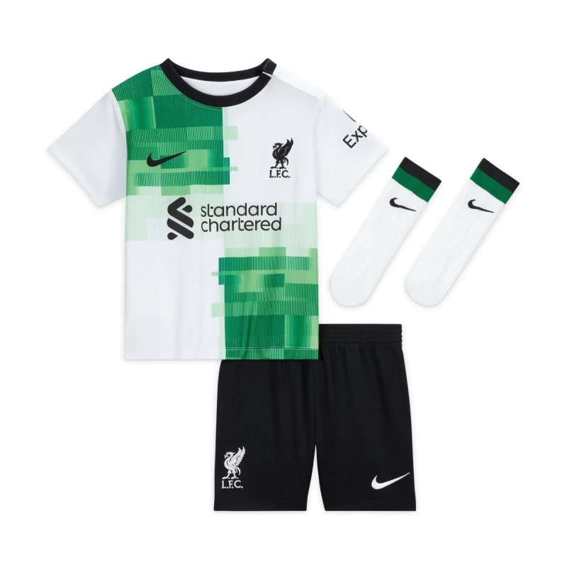 Image of Nike Liverpool Away Babykit 2023 2024 Baby - White White 6 - 9 Months