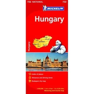 image of Hungary - Michelin National Map 732 Map Sheet map 2012