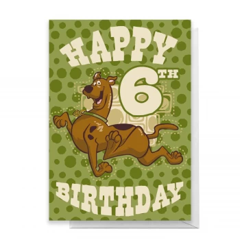 Image of Scooby Doo 6th Birthday Greetings Card - Giant Card