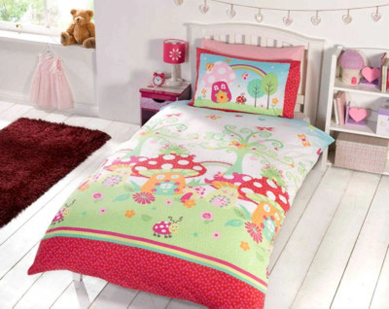 Image of Rapport Home Enchanted Gardens Duvet Cover Set with Pillowcase White