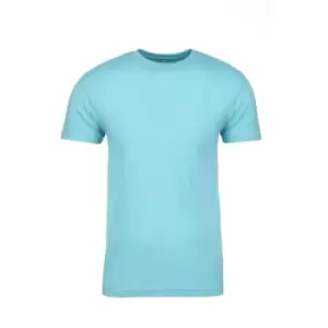 Image of Next Level Adults Unisex Suede Feel Crew Neck T-Shirt (3XL) (Tahiti Blue)