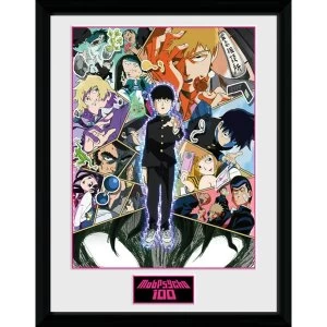 image of Mob Psycho 100 Collage Framed Collector Print