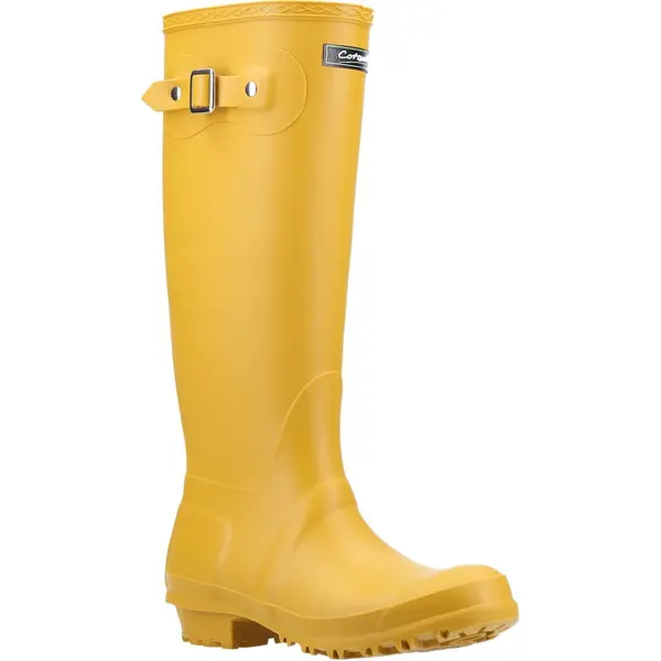 image of Cotswold Womens Sandringham Wateproof Wellington Boots UK Size 5 (EU 38) Mustard COT761-MUSTAR-5