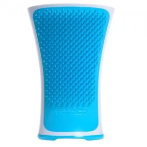 image of Tangle Teezer Aqua Splash Pink Shrimp Detangling Hairbrush Blue