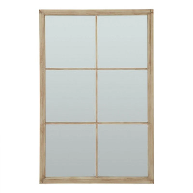 Image of Hill Interiors Washed Wood Xl Window Mirror
