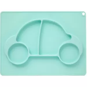 image of Blue Food Plate Baby Suction Plate Car Design Food Tray For Toddlers Suction Plate Baby Perfect For All Surfaces w32 x d24 x h2cm - Premier Housewares