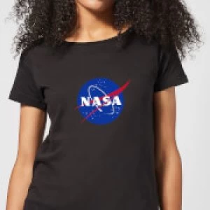 Image of NASA Logo Insignia Womens T-Shirt - Black - XXL