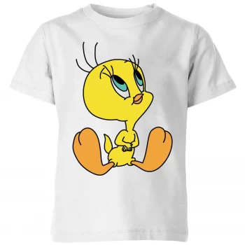 Image of Looney Tunes Tweety Sitting Kids T-Shirt - White - 7-8 Years - White