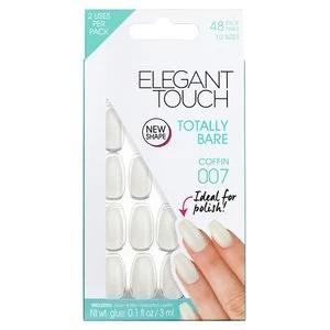 image of Elegant Touch Fake Nails Totally Bare Coffin 007