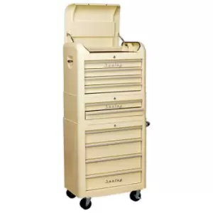 image of Sealey AP28COMBO2 10 Drawer Retro Style Topchest, Mid-Box & Rollca...