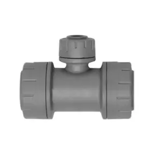 image of Polypipe PB1222 Polyplumb Tee 22 x 22 x 15mm Spigot Grey