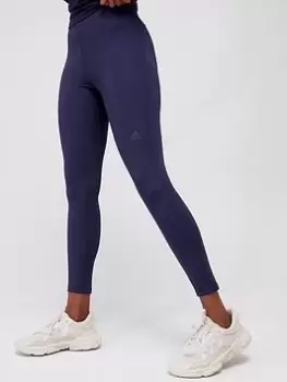 Image of adidas Run Icons 3 Bar Leggings - Navy Size M Women