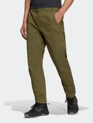 Image of adidas Terrex Hikerelax Trousers, Green, Size 36, Men