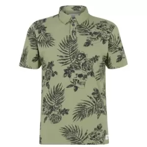 Image of Firetrap Print Polo Shirt Mens - Black