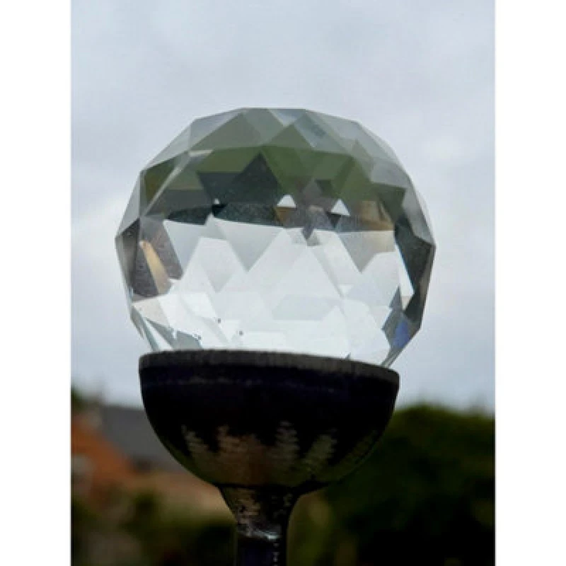 Image of Poppy Forge 3 Feet 50mm Prism Marble Pin Garden Art (Pack Of 3) - Bare Metal/ready To Rust