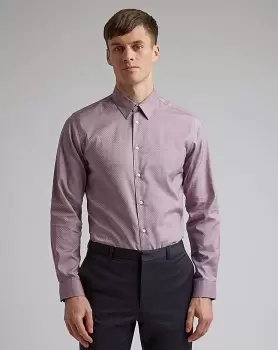 Image of Ted Baker Textured Dot Slim Fit Shirt