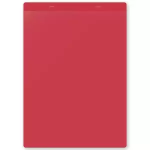 Image of Document pouches, self adhesive, A4 portrait, pack of 10, red