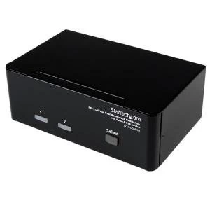 image of Startech 2 Port DVI VGA Dual Monitor KVM Switch 8STSV231DDVDUA